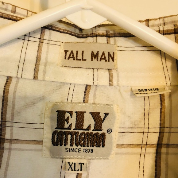 Ely Cattleman Western Pearl Snap Shirt. Tall Man XLT. - Picture 3 of 6